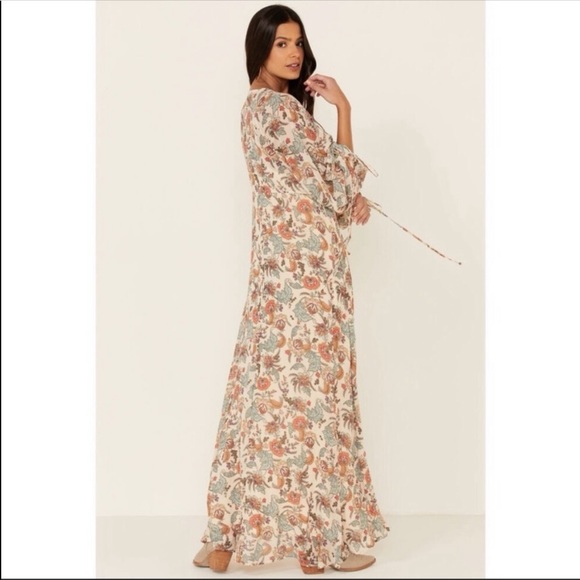 NWT Free People Earth Folk Tea Combo Maxi Dress S - Picture 3 of 14